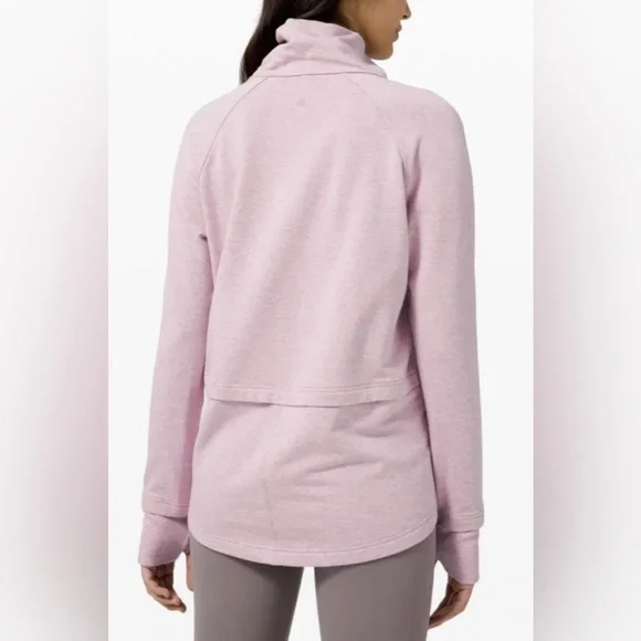 NWOT Lululemon Find Your Unwind Pullover Heathered Pink Taupe size 12 - Picture 2 of 14